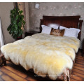 Factory price wholesale single double 4 pelt 6 pelt 8 pelt 100% wool natural white sheepskin rug